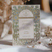 Save the Date Vintages Jugendstil von Mucha Einlad Einladung