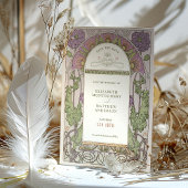 Save the Date Vintages Jugendstil von Mucha Einlad Einladung