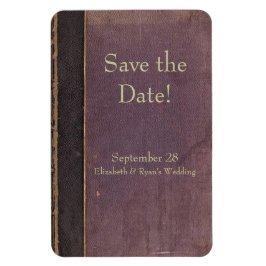 Save the Date Vintages Lila Buchmagnet Magnet