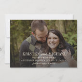 Save The Date. Vintages Muster Hochzeitsfotokarte Einladung (Vorderseite)