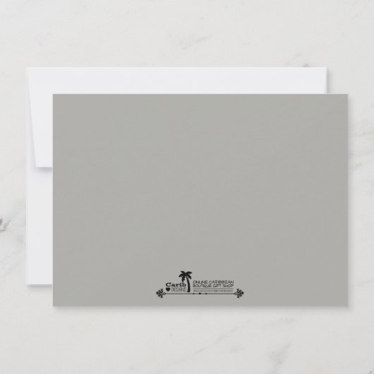 Save the Date Vintages Romantisches Strandziel (Rückseite)