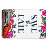Save the Date Vintages Rotes Auto Magnet (Horizontal)