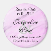 Save the Date Violet Watercolor Magnet (Vorne)
