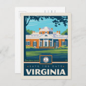 Save The Date | Virginia Einladungspostkarte (Vorne/Hinten)