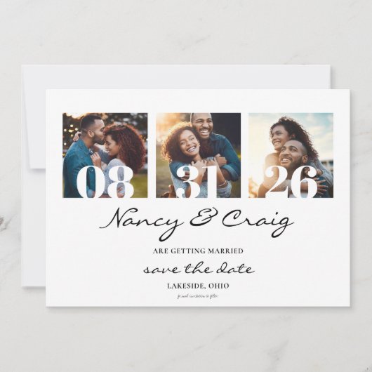 Save the Date Vorlage FotoCollage (Vorderseite)