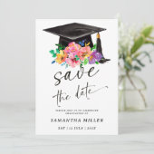 Save the Date Vorlage für den Abschluss Rosa (Stehend Vorderseite)