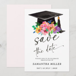 Save the Date Vorlage für den Abschluss Rosa
