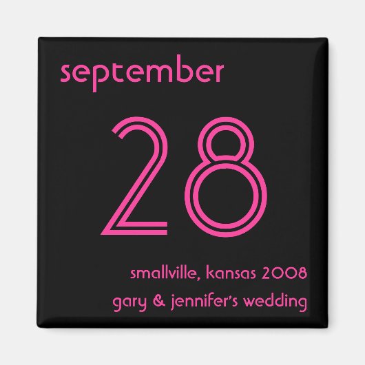 Save the Date Vorlage Magnet (Vorne)
