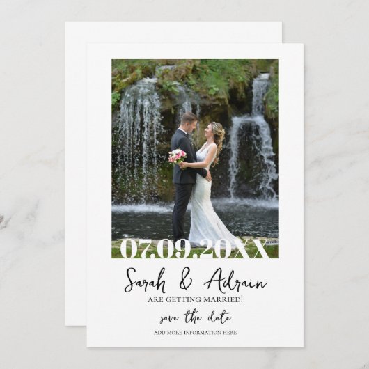 Save the Date Vorlage mit Foto (Vorne/Hinten)