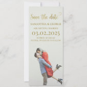 Save the Date Vorlage mit mobilen Fotos (Vorderseite)