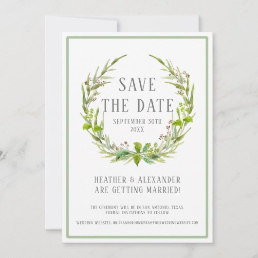 Save the Date Vorlage Wasserfarben Feuerwerk Kunst (Vorderseite)