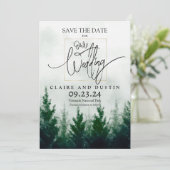 Save the Date Waldbergeinladung Einladung (Stehend Vorderseite)