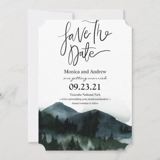 Save the Date Waldbergeinladung Einladung (Vorderseite)