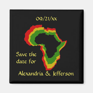 "Save the Date" - Wannen-Afrikaner-Farben Magnet