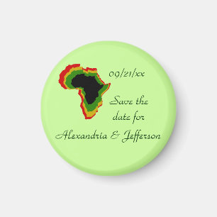 "Save the Date" - Wannen-Afrikaner-Farben Magnet
