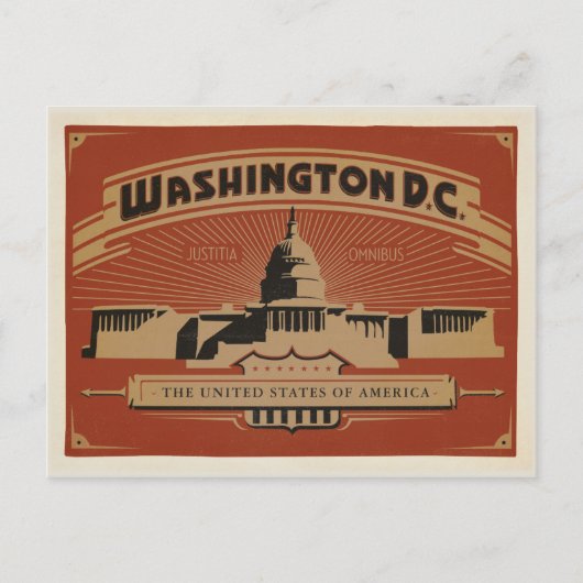 Save The Date | Washington, D.C. Ankündigungspostkarte (Vorderseite)