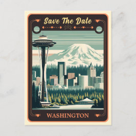 Save The Date | Washington Einladung Postcard Postkarte