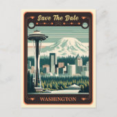 Save The Date | Washington Einladung Postcard Postkarte (Vorderseite)