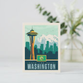 Save The Date | Washington Einladungspostkarte (Stehend Vorderseite)