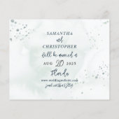 Save the Date Wasserfarbe Eukalyptus (Rückseite)