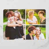 Save the Date Wasserfarben-Wildblume Blumenzehen Folieneinladung (Rückseite)