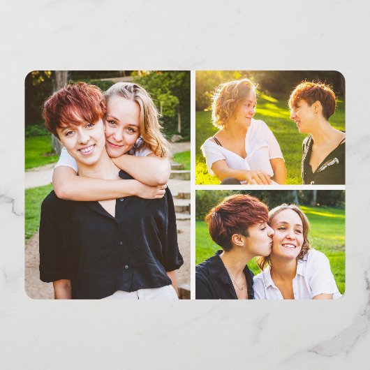 Save the Date Wasserfarben-Wildblume Blumenzehen Folieneinladung (Rückseite)