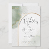 Save the Date - Wasserfarbenbogen der Mutation Sag Einladung (Vorderseite)