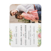 Save the Date Wasserfarbencreme Magnet (Vertikal)
