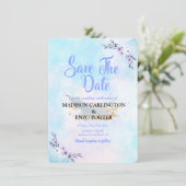 Save the Date Wasserfarbenpastel Ankündigung (Stehend Vorderseite)