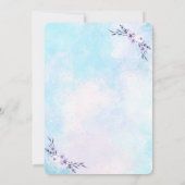 Save the Date Wasserfarbenpastel Einladung (Rückseite)