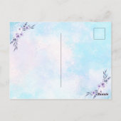 Save the Date Wasserfarbenpastel Postkarte (Rückseite)