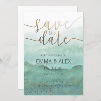 Save the Date Watercolor-Einladung Einladung