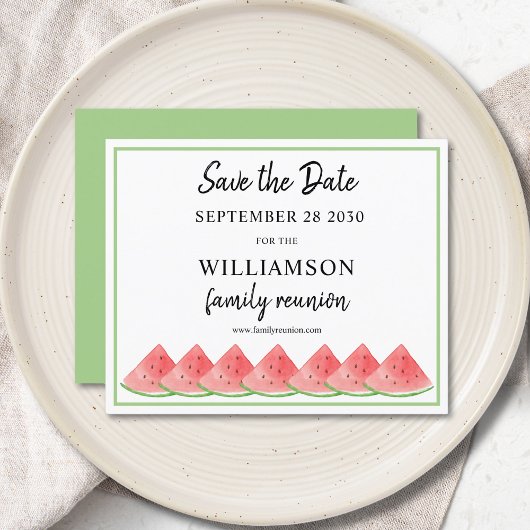 Save the Date Watermelon Family Wiedersehen