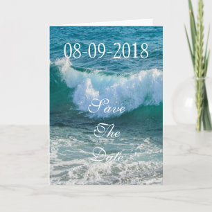 Save the Date Wave Sea Shore Nautical Ocean Nature Ankündigung