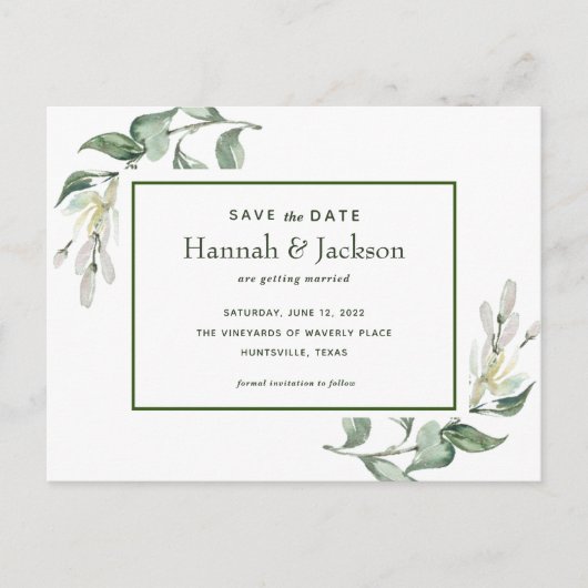 Save the Date *Waverly Place* Postkarte (Vorderseite)