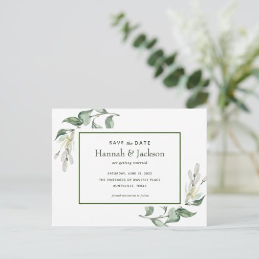 Save the Date *Waverly Place* Postkarte (Stehend Vorderseite)