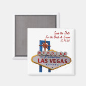 "Save the Date" WEDDDDING in Las Vegas Magnet (Vorderseite/Rückseite)