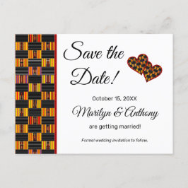 Save the Date Wedding African Kente K30 Postkarte