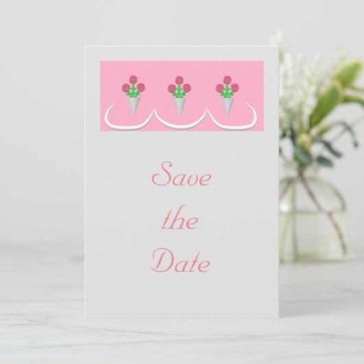 Save the Date - Wedding Bouquets Einladung (Stehend Vorderseite)