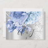 Save the Date Wedding Bride Blue Silver Gray (Rückseite)