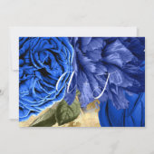 Save the Date Wedding Bride Floral Gold Blue (Rückseite)