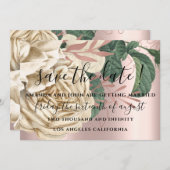 Save the Date Wedding Bride Rose Creamy MintGreen (Vorne/Hinten)