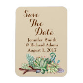 Save the Date Wedding Cactus succulents Magnet (Vertikal)