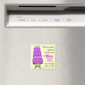 Save the Date Wedding Cake Magnet (In Situ (Geschirrspüler))