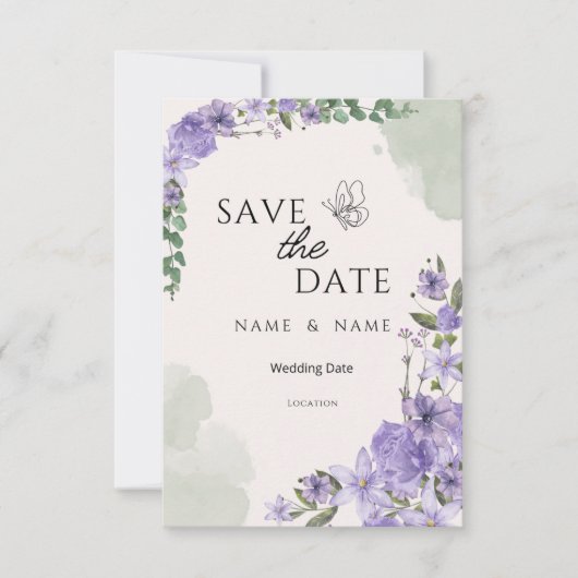 Save the Date Wedding Card (Vorderseite)