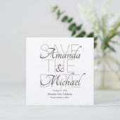 Save the Date Wedding Champagne Modernes Minimalis (Stehend Vorderseite)