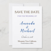 Save the Date Wedding Champagne Shimmer Classical (Vorderseite)