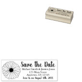 Save the Date Wedding Daisy Floral Blume Gummistempel (Stempel)