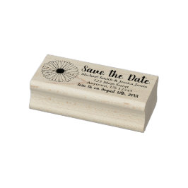 Save the Date Wedding Daisy Floral Blume Gummistempel