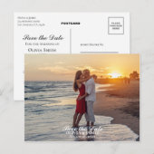 Save the Date Wedding Foto Ankündigungspostkarte (Vorne/Hinten)